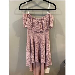 Small Windsor off shoulder high low dress